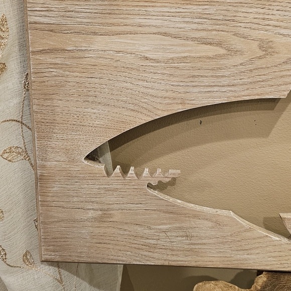 Pillowfort Natural Wood Shark Cutout Wall Art - Picture 2 of 12